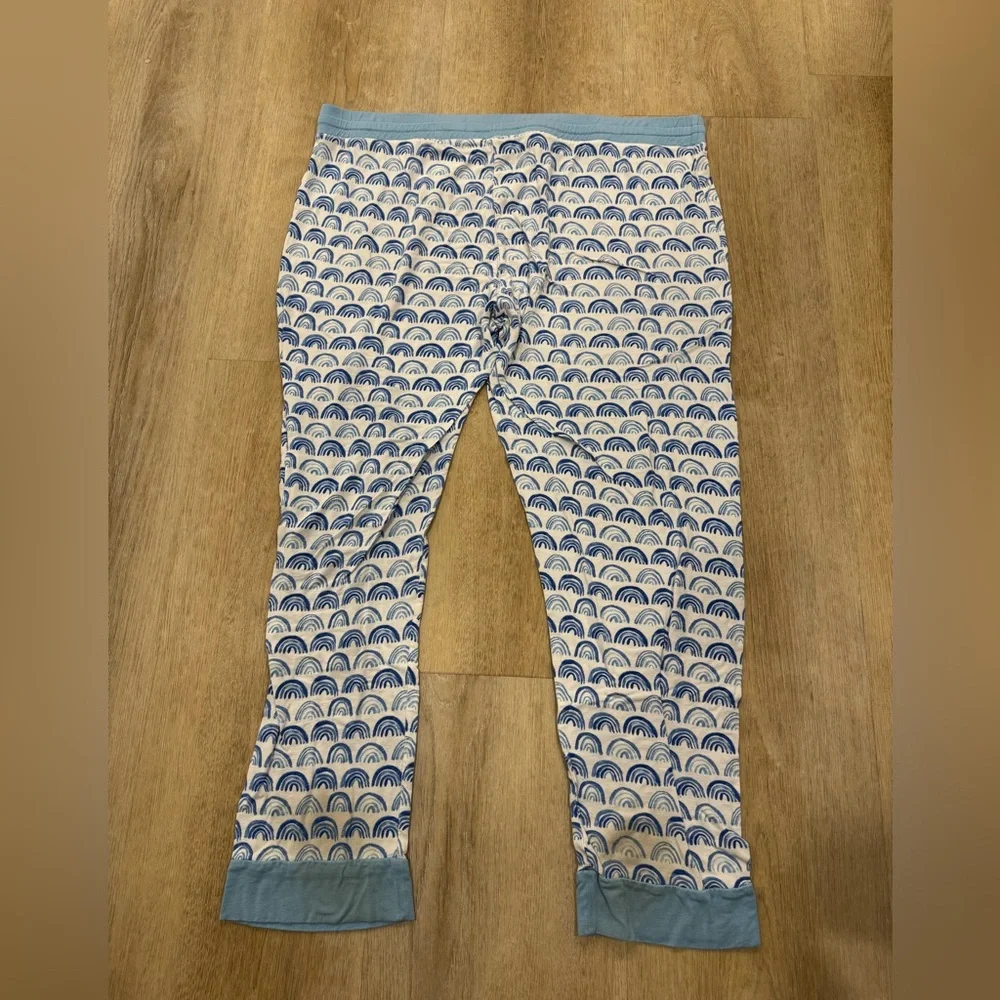 XXL Little Sleepies Blue Rainbows Women's Pajama Pants - Picture 3 of 4